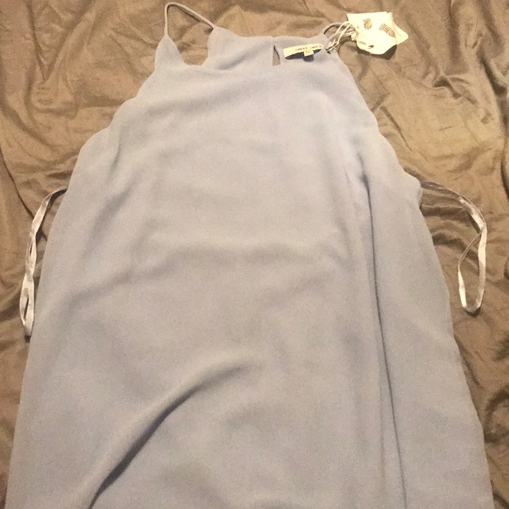 Light blue scalloped tank